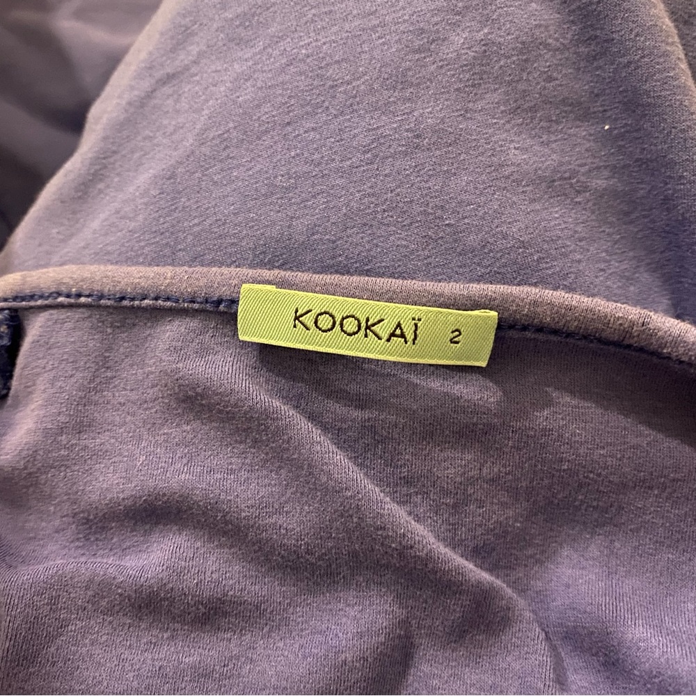 KOOKAI Blue Blouse with Strappy Cut Out Sleeves Size 1 - Picture 5 of 5